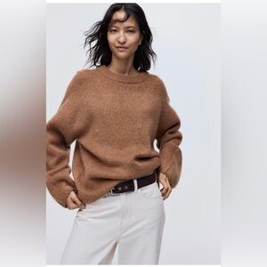 OVERSIZED MOHAIR-BLEND SWEATER NWT SZ XS 
 Crew Neck Sweater